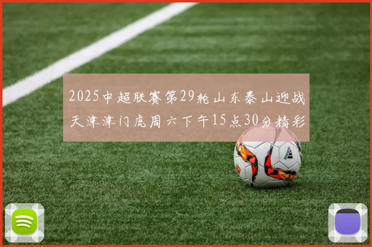 2025中超联赛第29轮山东泰山迎战天津津门虎周六下午15点30分精彩开战